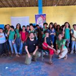 Estudantes participam de sessão do Festival Curta Escolas durante mostra itinerante no arquipélago do Marajó.