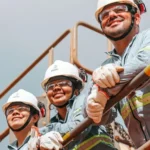 Área de mineração em Paragominas, com profissionais da companhia