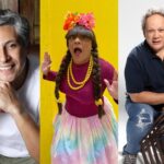 Humoristas reunidos durante atividade de formação em teatro