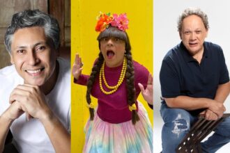 Humoristas reunidos durante atividade de formação em teatro