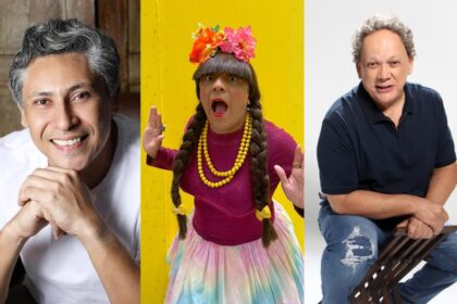 Humoristas reunidos durante atividade de formação em teatro