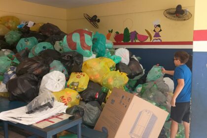 Coleta de garrafas PET em ação