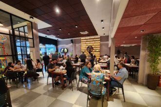 restaurante de Belém durante celebração do Dia das Mães.