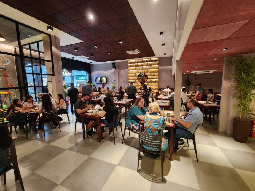 restaurante de Belém durante celebração do Dia das Mães.