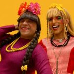Luana do Crato e Lagartixa do Sertão durante apresentação de humor em Fortaleza
