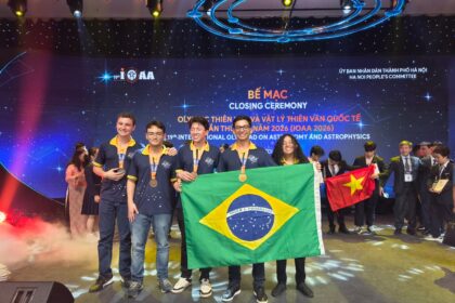 Delegação brasileira na Olimpíada Internacional de Astronomia e Astrofísica 2026.